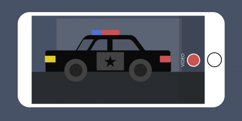 Graphic illustrating the right to record law enforcement.